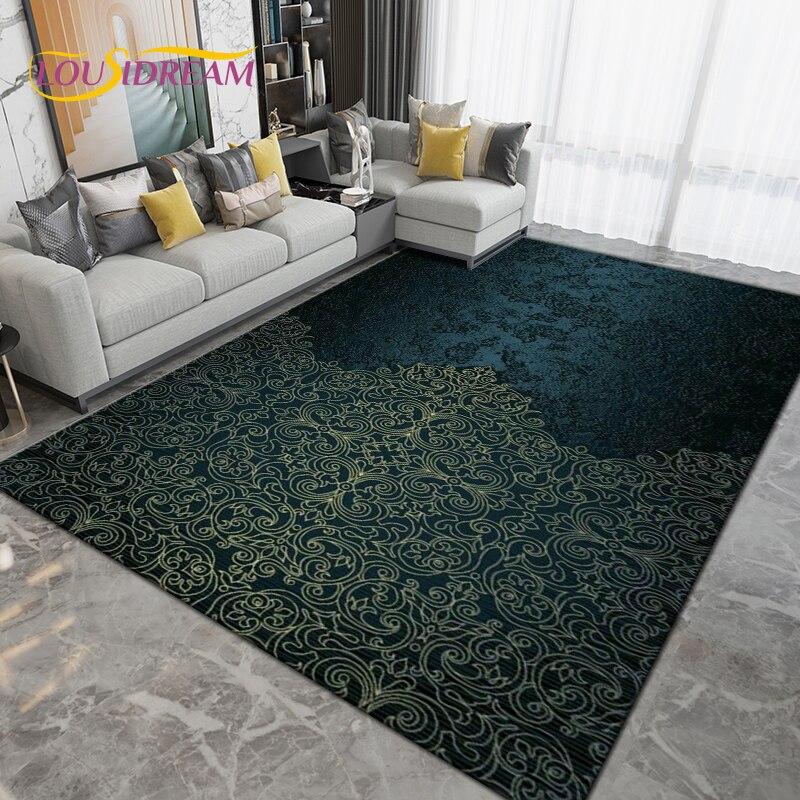Alfombra grande con Mandala bohemio, alfombras para sala de estar, dormitorio, sofá, felpudo de entrada para cocina y baño, alfombrillas antideslizantes
