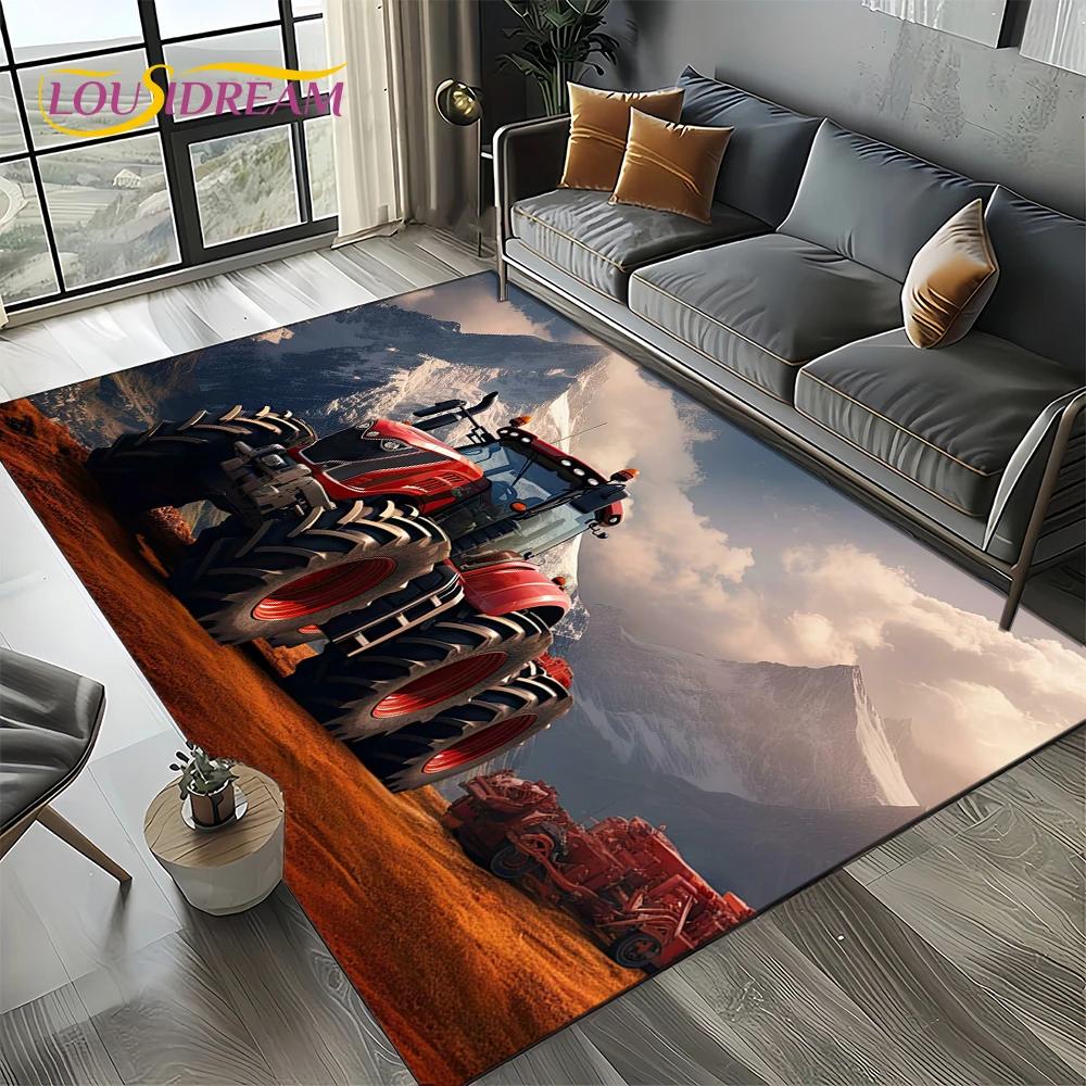 Retro Truck 3D Tractor Car 27 Style Carpet Rug for Living Room Bedroom Home Sofa Decoration,Kid Area Rug Non-slip Floor Mat Gift