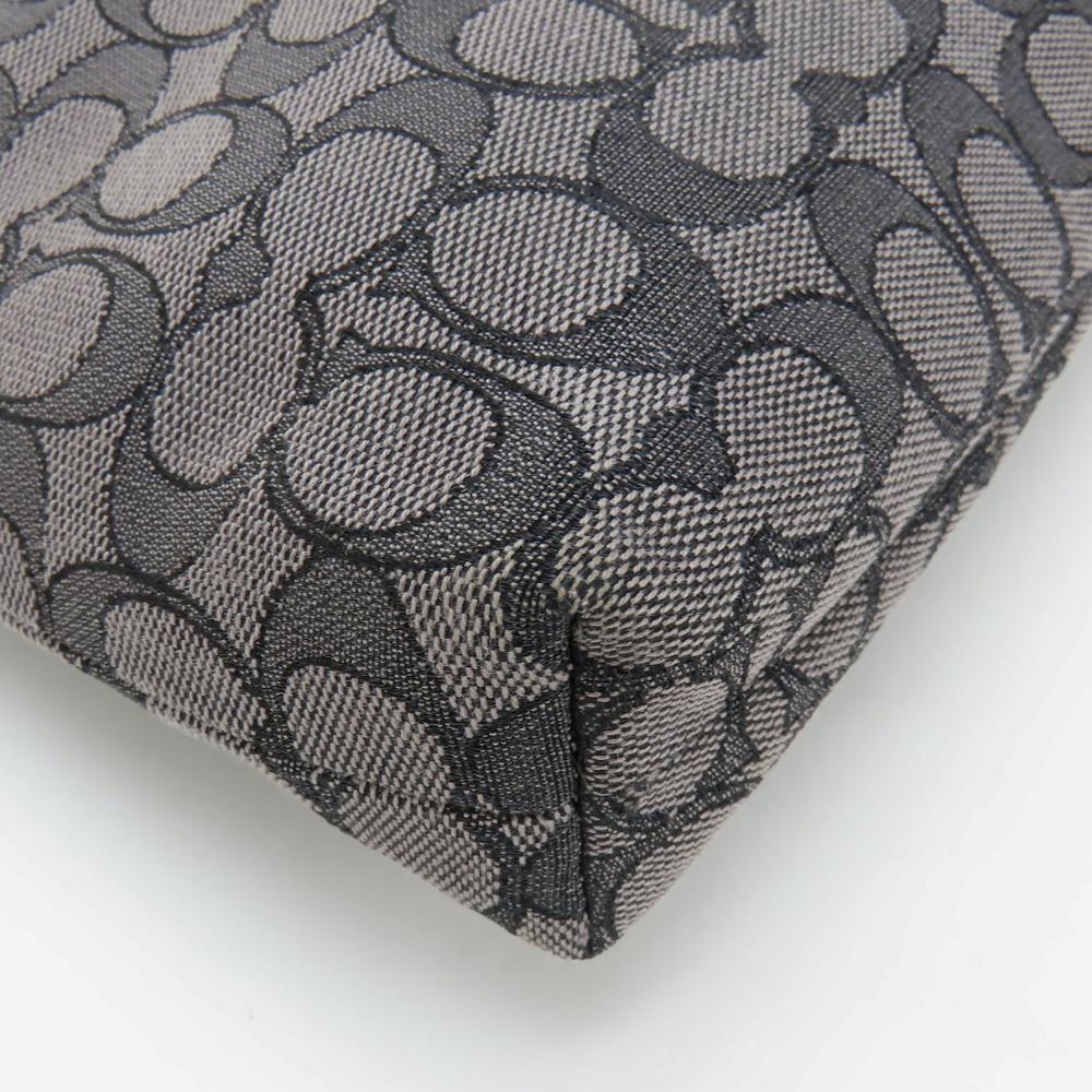 Used COACH Shoulder Bag F29960 Signature Canvas/leather Gray Black Casual