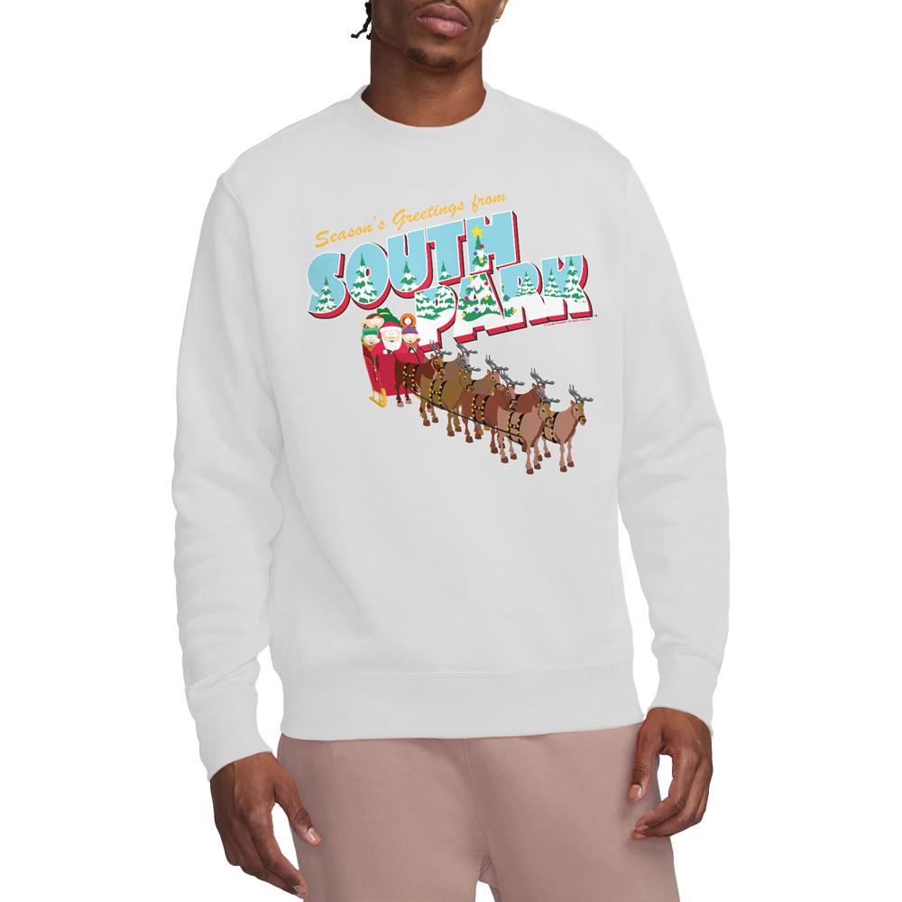South Park Unisex Adult SeasonÂ´s Greetings Cartman & Kenny Christmas Sweatshirt