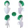 Parrucca Cosplay Verde Alga di Zoro di One Piece, Parrucca Sintetica Corta in Fibra Sintetica ad Alta Temperatura