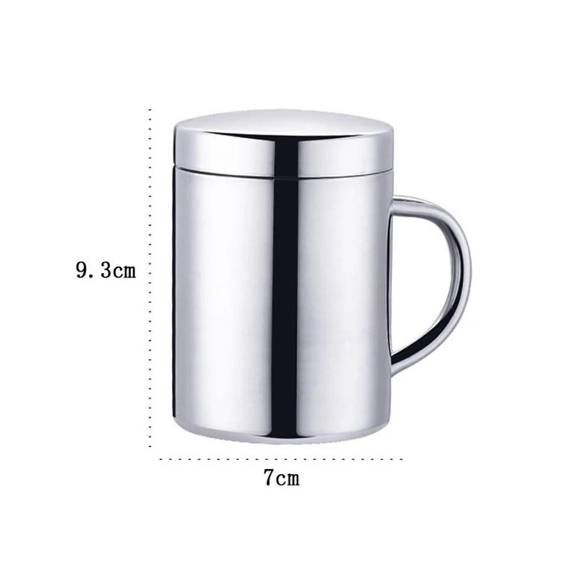 Double Wall Stainless Steel Coffee Mug with Lid Portable Cup Travel Tumbler Jug Milk Tea Cups Office Water Mugs Rock Tumbler Cia