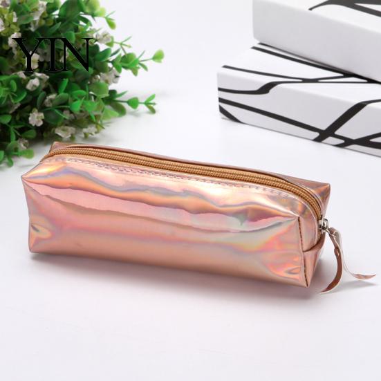 Reinforced Edge Pencil Pouch Gradient Color Case, Cute Cylindrical Pen for Anti-fouling Bag Girls, Waterproof Stationery Students School Supplies