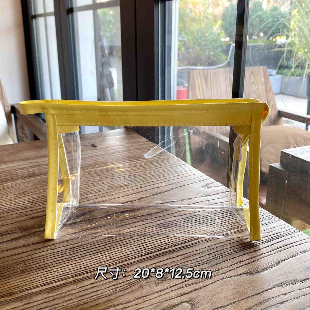 Transparent PVC large-capacity pencil case Student stationery Pencil case ins Wind storage bag DIY girl cosmetic bag