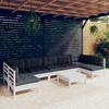Vidaxl 8-Cz. Garden Lounge Set, With Cushions, White