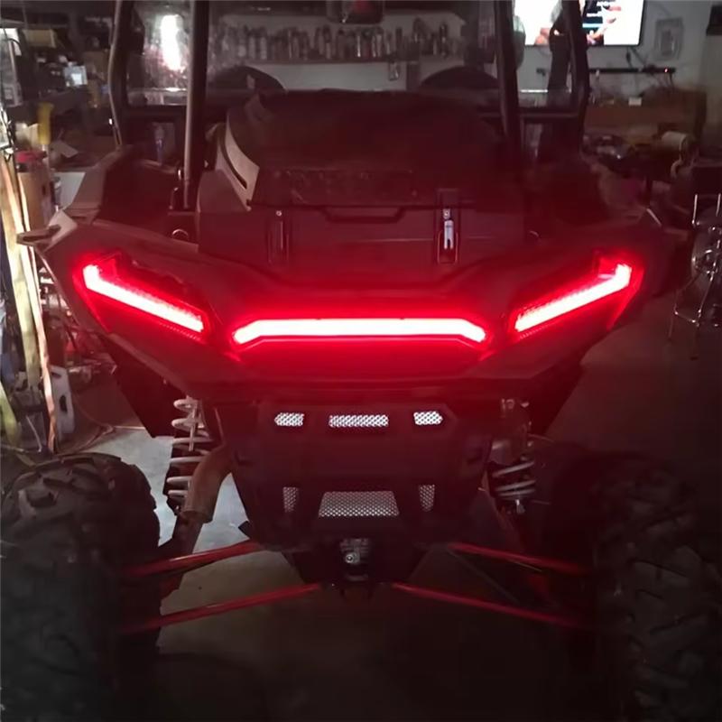 LED Center Tail Lights Brake Light Rear Accent Lamp Taillight For Polaris RZR Turbo Sportsman XP1000 2017-2025-A99D