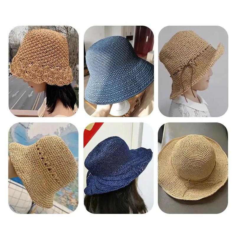 120m/roll Polyester Fiber Thread For Knitting Crocheting Multicolor Grass Thread Sunhat Beach Bag 50g