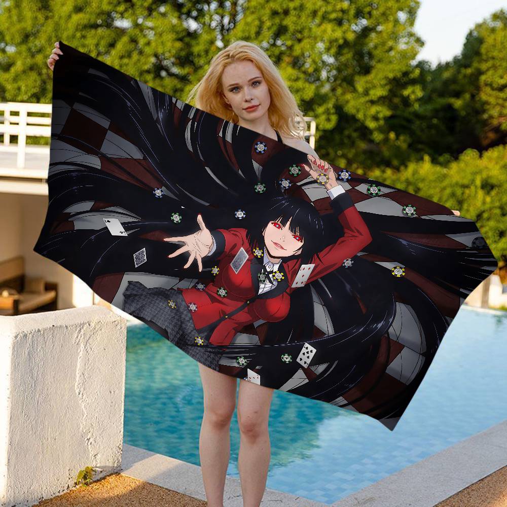 Comic K-kakegurui Microfiber Beach Towel Absorbent Quick Dry Soft Yoga Swimming Resort Mountain Climbing Towel