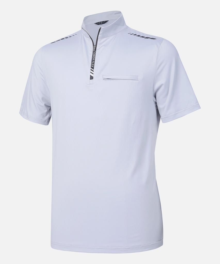 EZBUY [2Pack] Men'S Proline Short Sleeve Zip-Up T-Shirt 5 Colors (Type B)