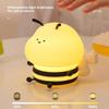 Cute LED Night light Bee Cartoon Animals Silicone Lamp for Children Kid Touch Sensor Timing USB Rechargeable For Birthday Gifts