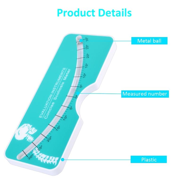 Scoliose Testmeter, Scoliose Meetinstrument 0-30° Meting Beoordeling Diagnose van Rug- en Wervelkolomscoliose