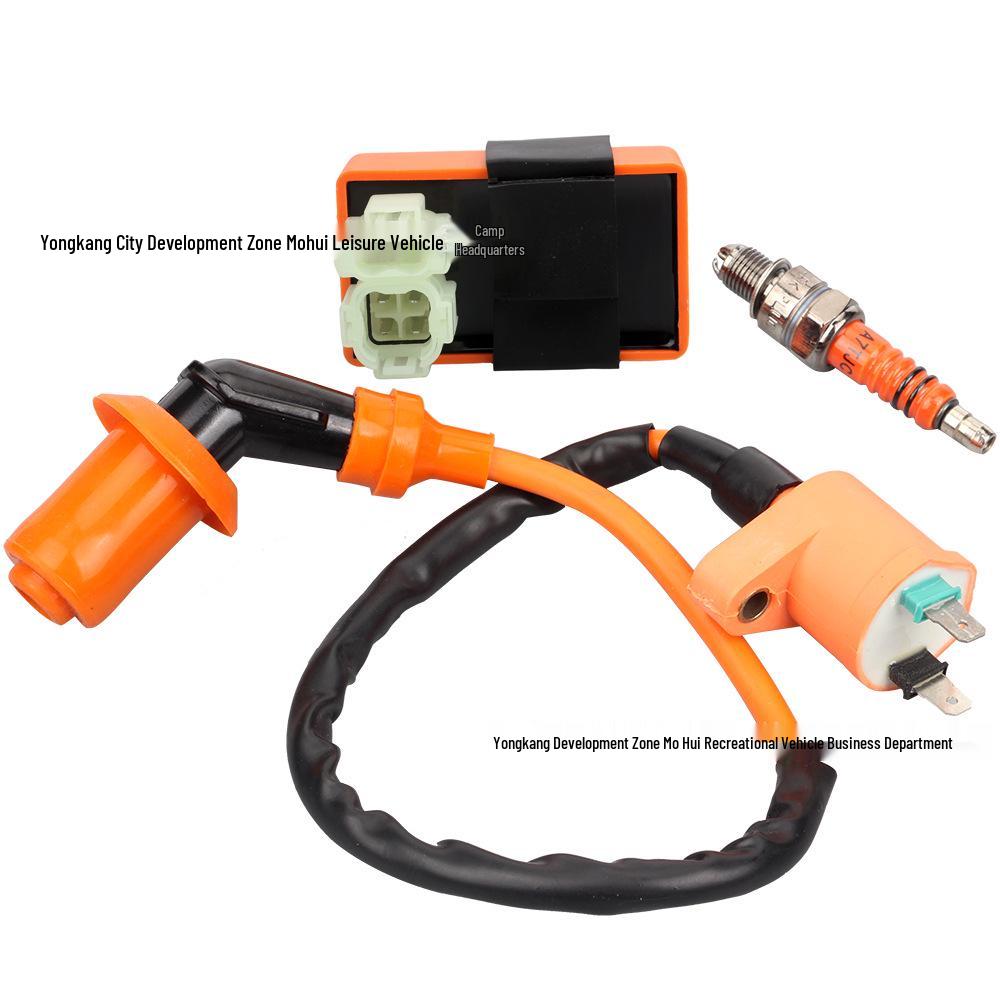 GY6 50-150CC High-Voltage CDI Igniter Coil & A7TJC Spark Plug for Scooter, Motorcycle, ATV, Four-Wheeler, Beach Buggy