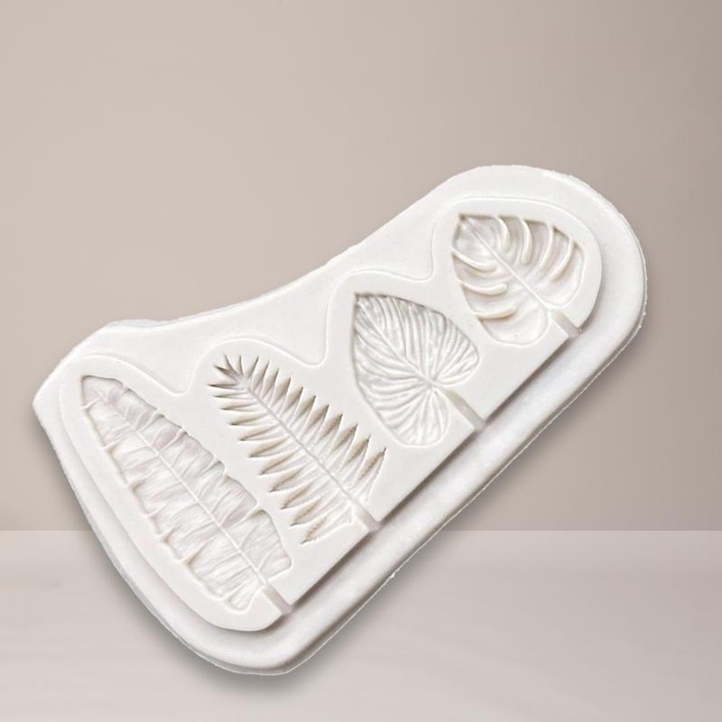 DIY Handmade Soap Making Supplies Silicone Fondant Molds for Palm Leaf Shape Cake Decorating Tools Candle Molds Easy Saf