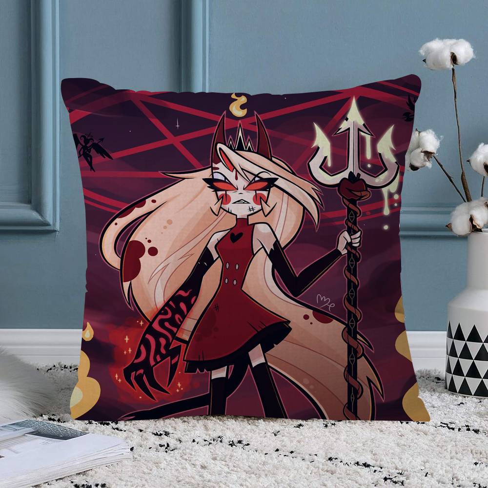 Anime HHazbin HHotel Maple Design Cushion Cover Happy Autumn Harvest Decor Holiday Decorati Pillow Cover