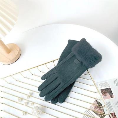 Warm Winter Gloves Velvet Letter Gloves New Plush Gloves Women, Faux Elastic Warm Gloves For Cold Weather