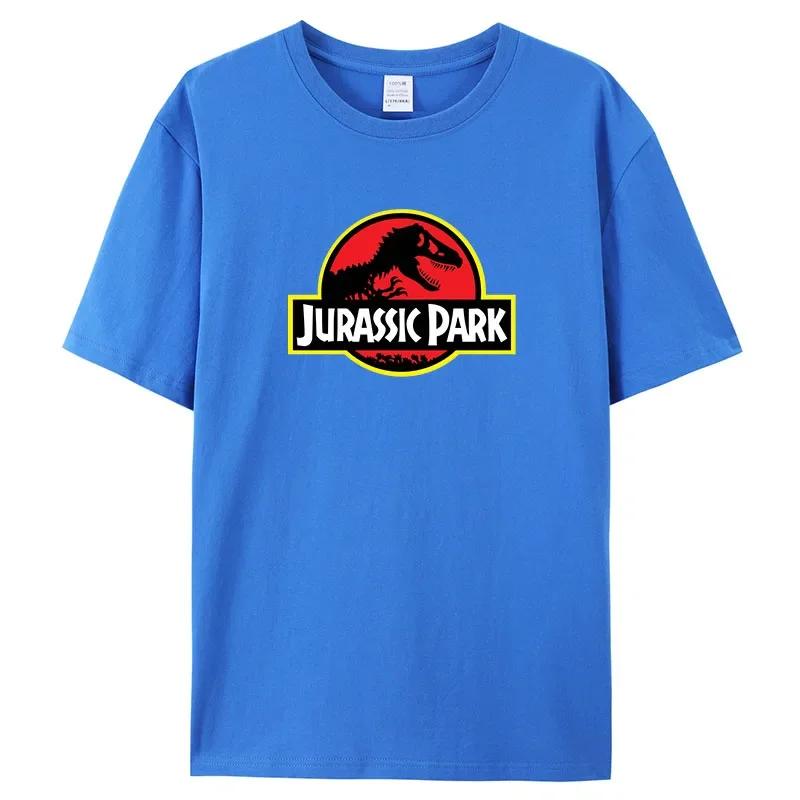 Jurassic Park T-shirt Men's 100% cotton printed T-shirt Casual funny top Jurassic World T-shirt Short sleeve cool T-shirt