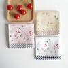 3Pcs 45x45cm Striped Flower Printed Cotton Women Handkerchief Sweat Wiping Square Towel Wedding Party Gift