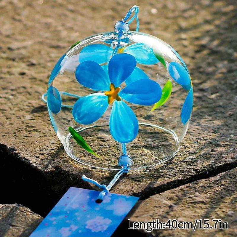 Japanese Wind Chimes Glass Wind Bell Window Hanging Wind Music Garden Hanging Pendants Outdoor Decoration Room Decor