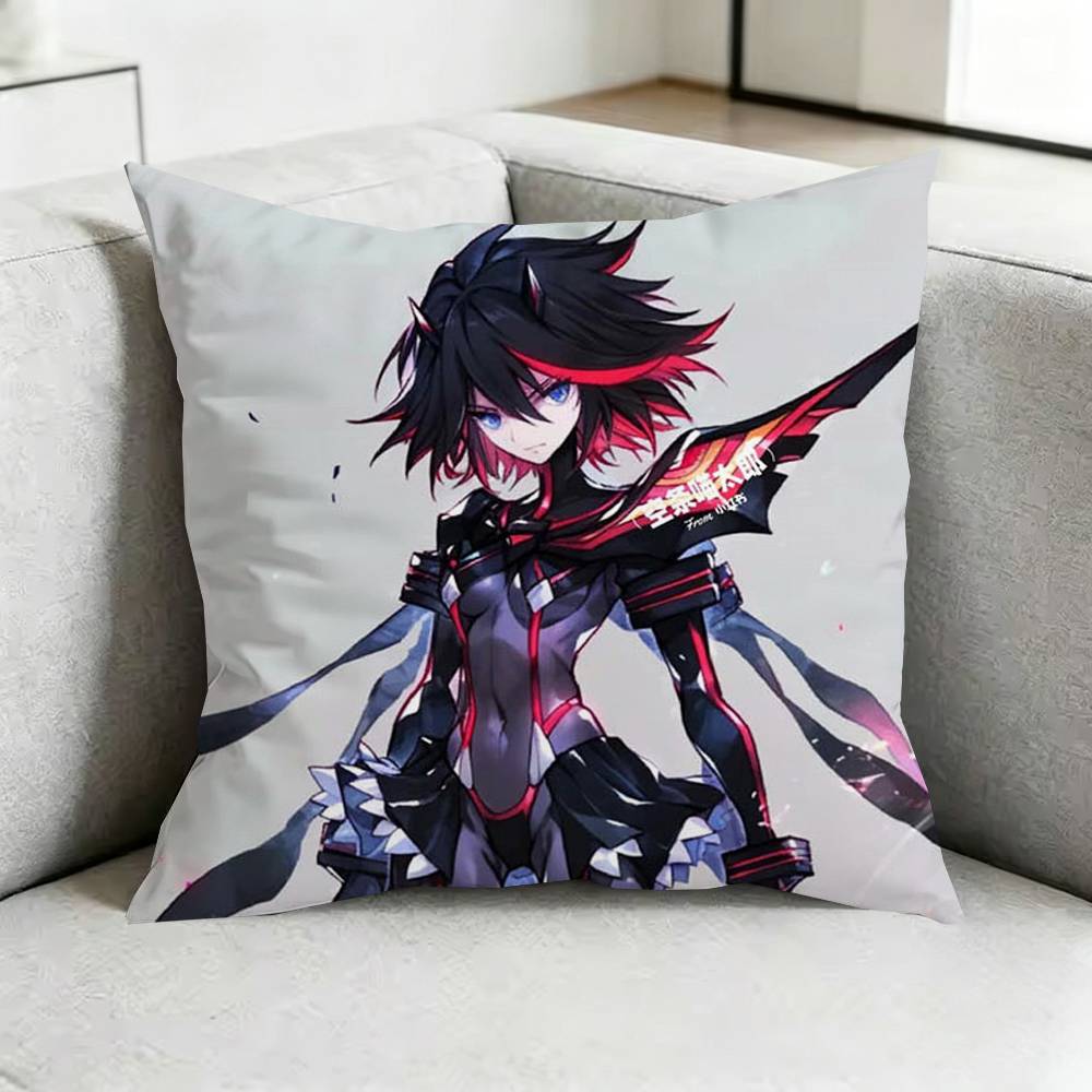 Kill la kKill Anime Square DoubleSided printed Pillow Case Bedroom Bedside Pillow Sofa Cushion Cover Gift