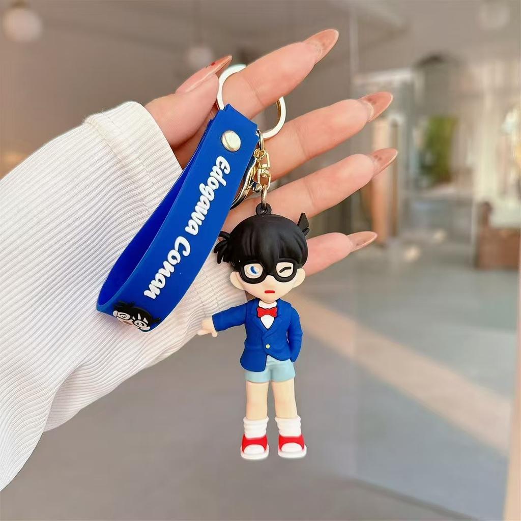 Classic Japanese Anime Cartoon Keychain Doll Conan Bag Car Keychain Gift Wholesale Cute Personalized Gifts Y2k Fashion