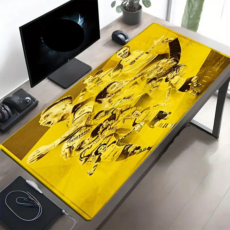 Tapis de Souris Impression Borussia Dortmund, Tapis de Bureau Antidérapant pour Clavier, pour PC Portable Gaming Travail Utilisation Quotidienne, Cadeau Surprise Cool pour Festival