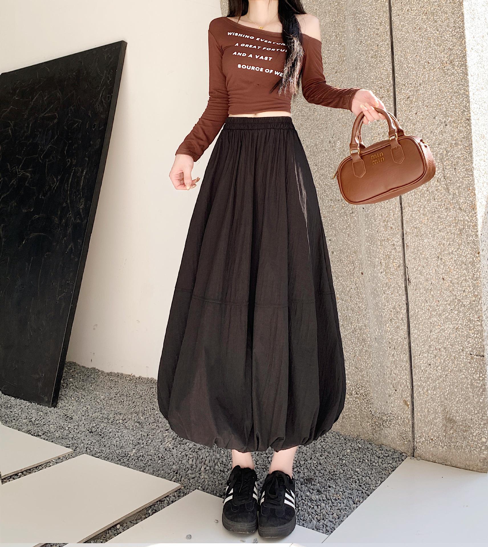 Plus Size Women s A-line High Waist Bud Skirt - Versatile Slimming Long Skirt 2XL