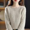 Fashion loose new round neck rhombus sweater women's pullover loose shoulder sleeves knitted bottoming shirt top trendy