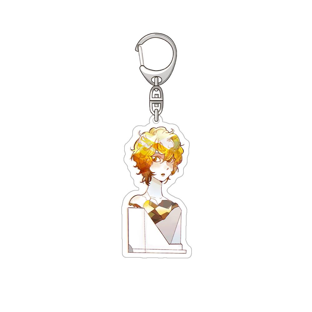 Land of the Lustrous Phosphophyllite rutile amethyst Obsidian Yellow diamond Ghost quartz Acrylic Keychain Bag pendant Fans Gift