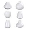 6 szt./zestaw Doniczka Magnetyczna Artykuły Gospodarstwa Domowego Mini Wazon Naklejka na Lodówkę Biała Porcelana Magnetyczny Wazon 3D Bez Roślin