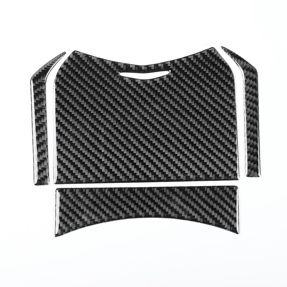 4Pcs Carbon Fiber Center Console Storage Box Panel Cover for Cadillac CTS 2008 2013 Car Interior Part Replacement