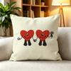 BBad Bunny Reggaeton Rapper  Square DoubleSided Printed Pillow Case Bedroom Bedside Pillow Sofa Cushion Cover