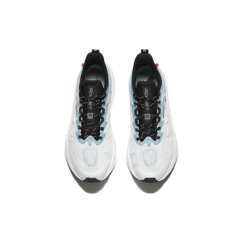 Anta Rocket 5.0 Shock Absorbers Slip Resistant Abrasion Resistant Low top Casual Running Shoes Men's White Black Blue Sneakers 112345523-9