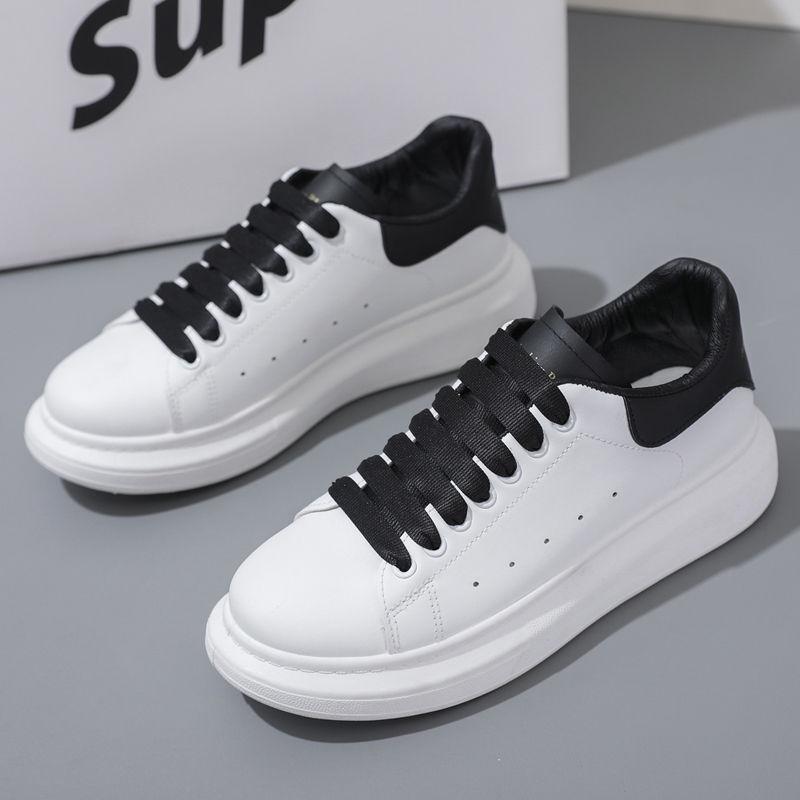Little White Shoes Men's Shoes Platform-soled Kitchen Non-slip Work Shoes Fashionable Versatile Height-increasing Couple Tide Shoes Black Shoes