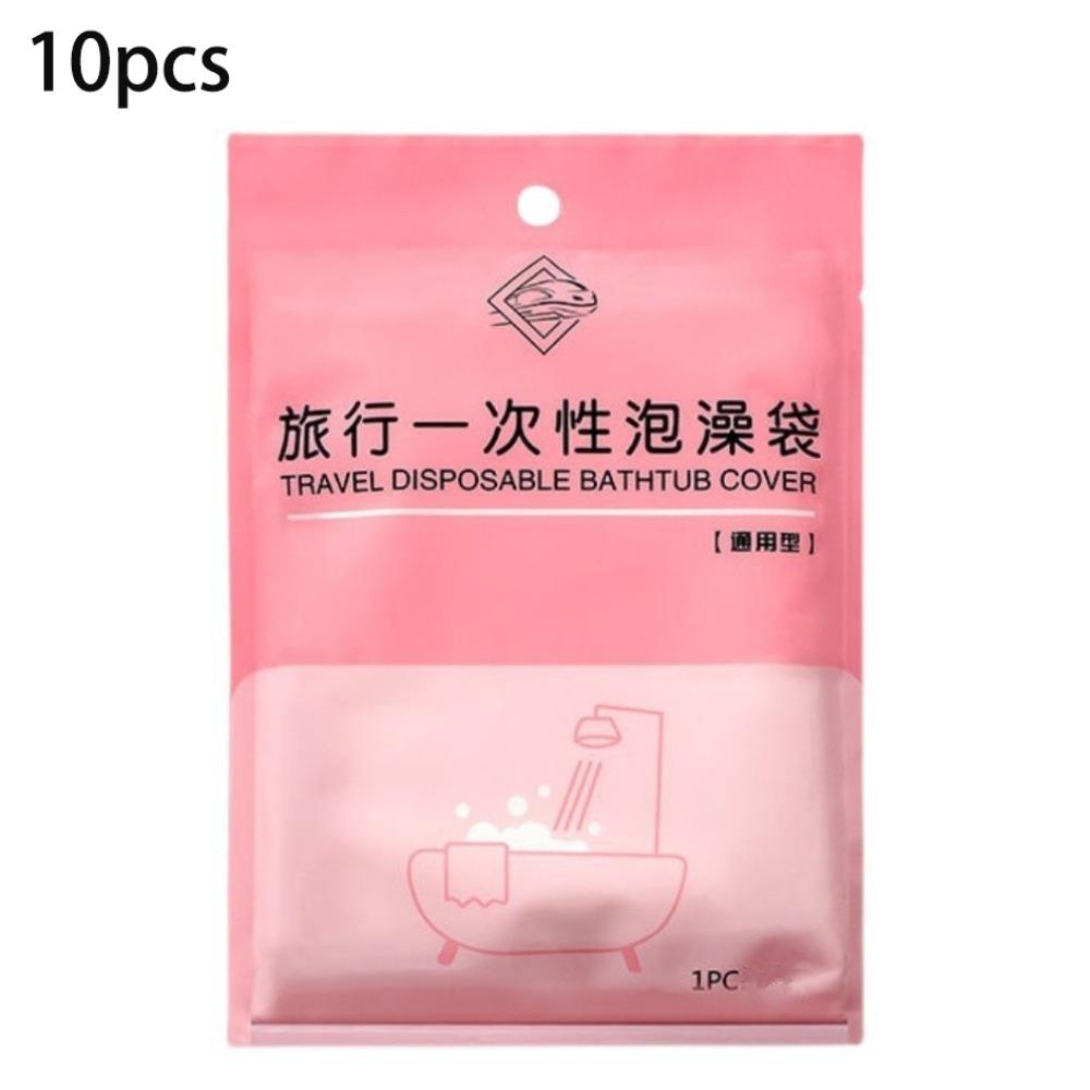 10pcs Waterproof Bath Tub Liner Large Size Bathtub Liner Bag Portable Bathtub Cover  Household