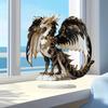 Acrylic Dragon Figurines Sculptures Lovely Animal Statues Decorative Ornaments for Living Room,Bedroom Home Decorations