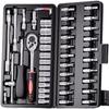 45PCS Ratchet Wrench Set Auto Repair Tool Kit with Sockets Screwdrivers for Home Car Maintenance