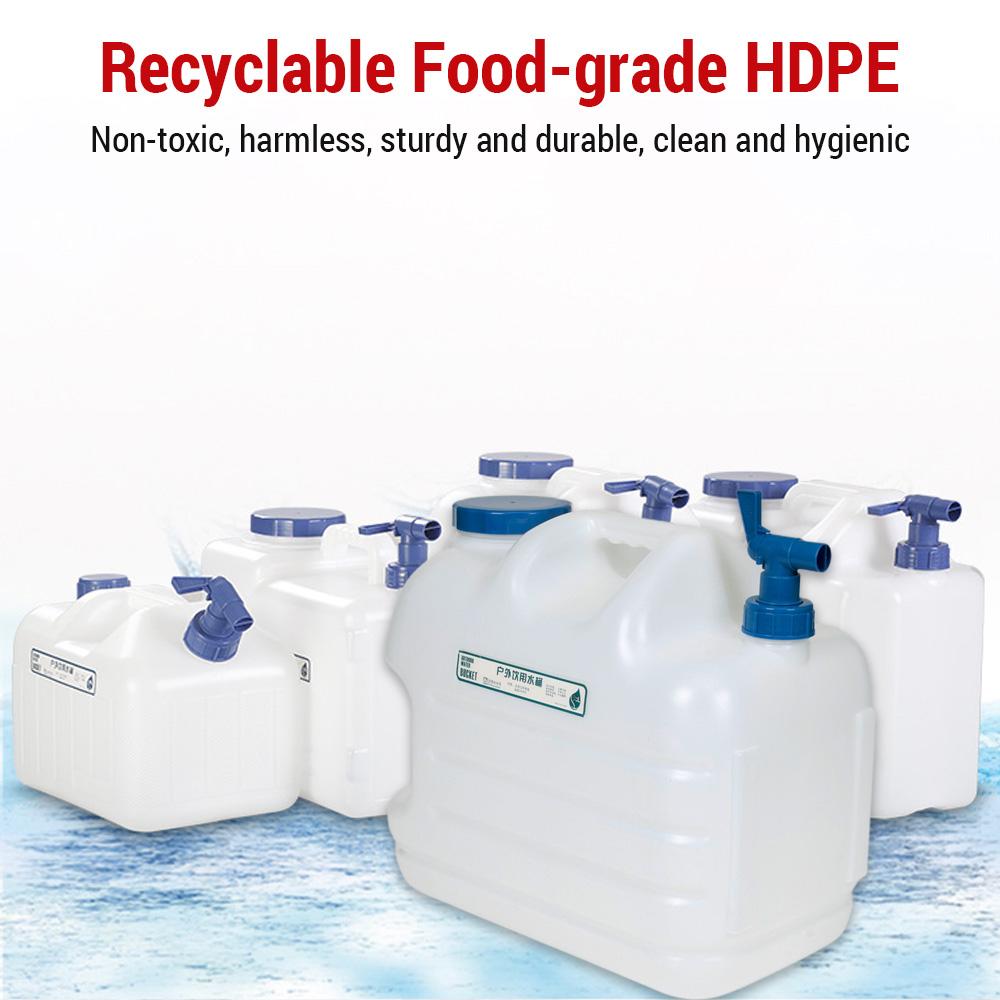 Food Grade Water Storage Containers Long Term for Outing Camping Fishing Rotating Faucet Design
