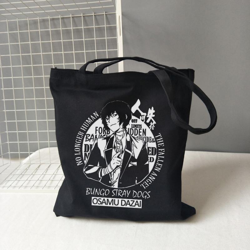 Bungo Stray Dogs taška přes rameno Nakajima Atsushi dámská ležérní Tote hip-hop y2k nákupní tašky Japonská anime plátěná taška dazai osamu