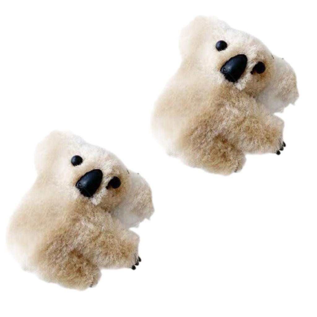Cute Koala Hair Clip for Girls Plush Hair Claw Soft and Comfortable Hairpin Strong Grip for Daily Sweet Hairstyles