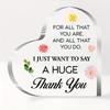 2D Flat] Thank You Gifts for Women/Best Friend Gift/Gift for Coworker/Employee Appreciation Gifts/I Just Want To Say a Hug Thank You Acrylic Heart Sig
