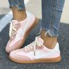 Women Sneakers New Fashion Round Toe Casual Lace Up Shoes for Women Patchwork Retro Outdoor Flat Sneakers Women Zapatos De Mujer