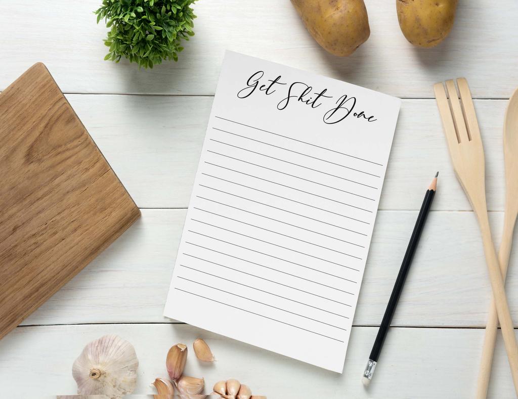 Inkdotpot Pakke med 2 Dagsplanleggerliste Udaterte Notisblokker, Notatblokk Gjøremålsliste Avrivningsblokk - Organizer - Planlegger - Organiser Oppgaver (50 ark