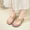 Vintage Toe Flat Sandals 2025 Summer Women's Flip-flops with Skirt Vacation Beach Roman Shoes