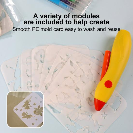 Elektrisk spraypenn Airbrush Sett USB Oppladbar Ergonomisk design Komfortabelt grep Vaskbar spraymalingspenn