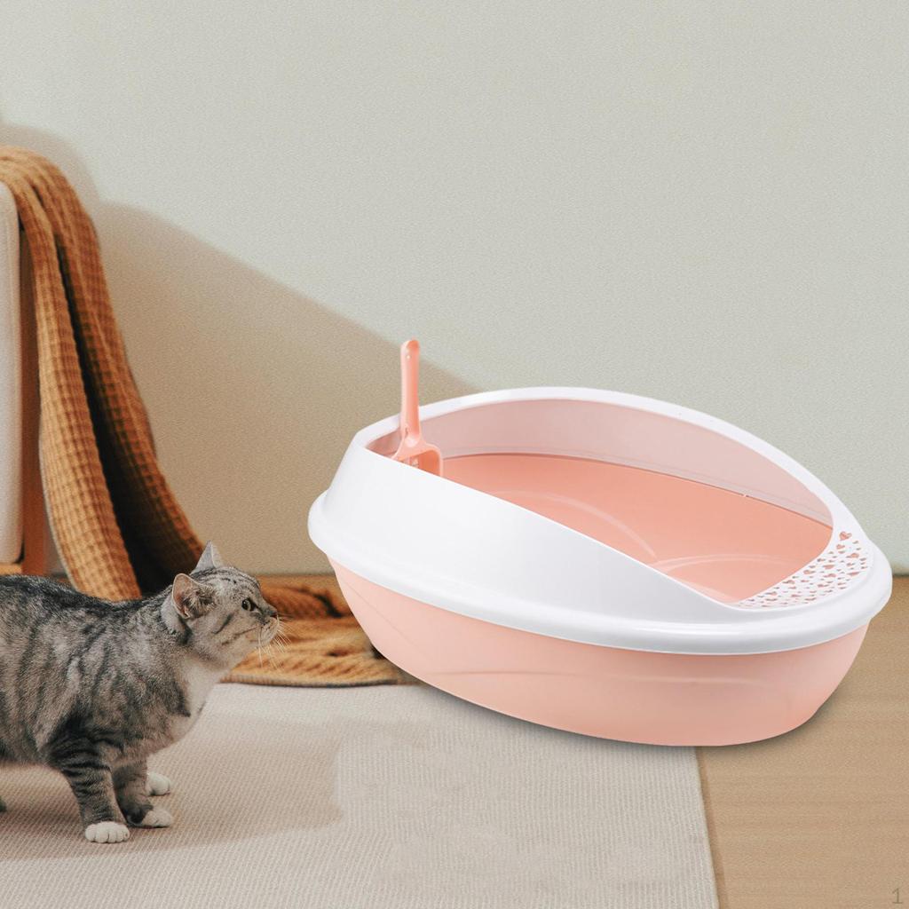 Cat Litter Basin, Open Top Pet Tray, Kitten Potty Toilet, Sand Box Bedpan for All