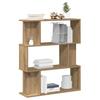 Bookshelf Artisan Oak 3 Shelf 31.5 X 9.4 X 37.8 In (W X D X H) Engineered Wood