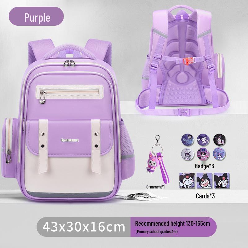 Capybara Oxford Spine-Support Backpack for Grades 1-6: Boys & Girls School Bag