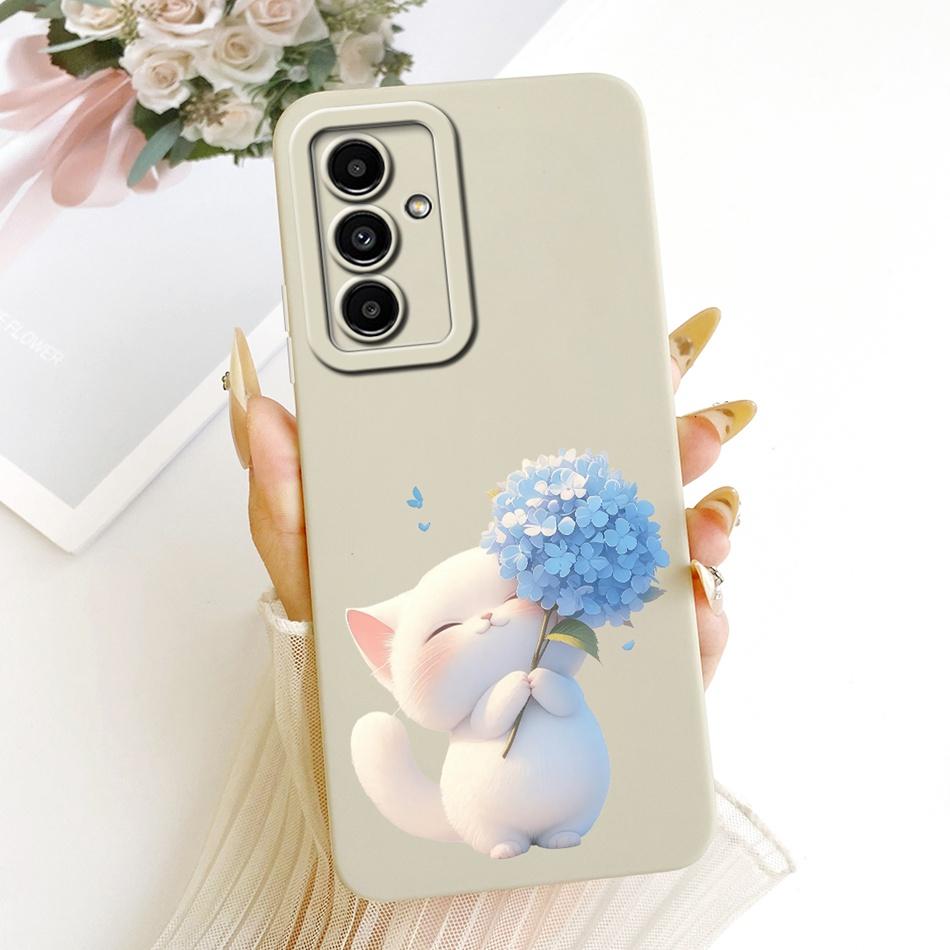 For Samsung Galaxy A05s A05 Cute Cat Flower Cartoon Phone Case For Samsung A05 A 05 05S A05S Shockproof Soft Silicone Cases