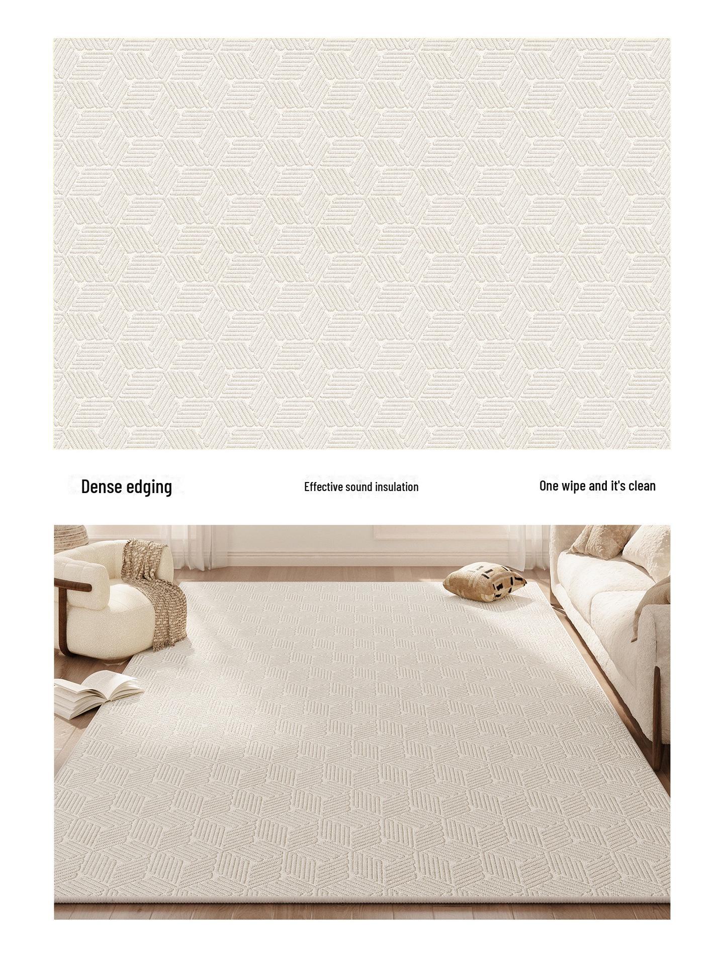 

2024 Роскошный бархатный водонепроницаемый ковер для гостиной - не требует стирки, однотонный, простой дизайн, напольный коврик Custom – Contact Support