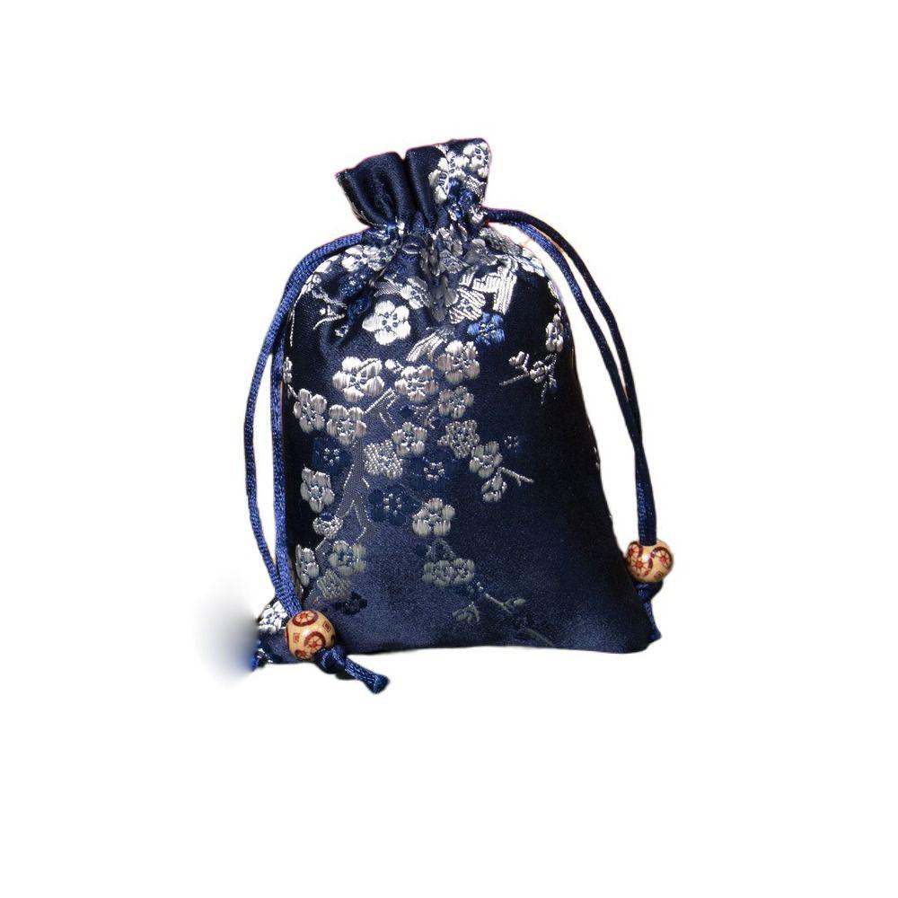 Embroidered Storage Bag Satin Jewelry Packaging Bag Retro Women Sachet  Party